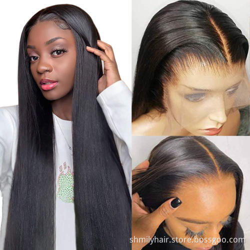 Wholesale Factory Price 100% Human Hair Lace Wigs Brazilian 13x6 Virgin Cuticle Aligned Hair Lace Front Wig